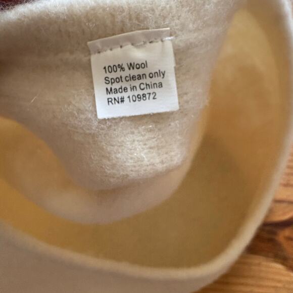 Ivory White French wool beret womens hat SIZE OS - Picture 3 of 4